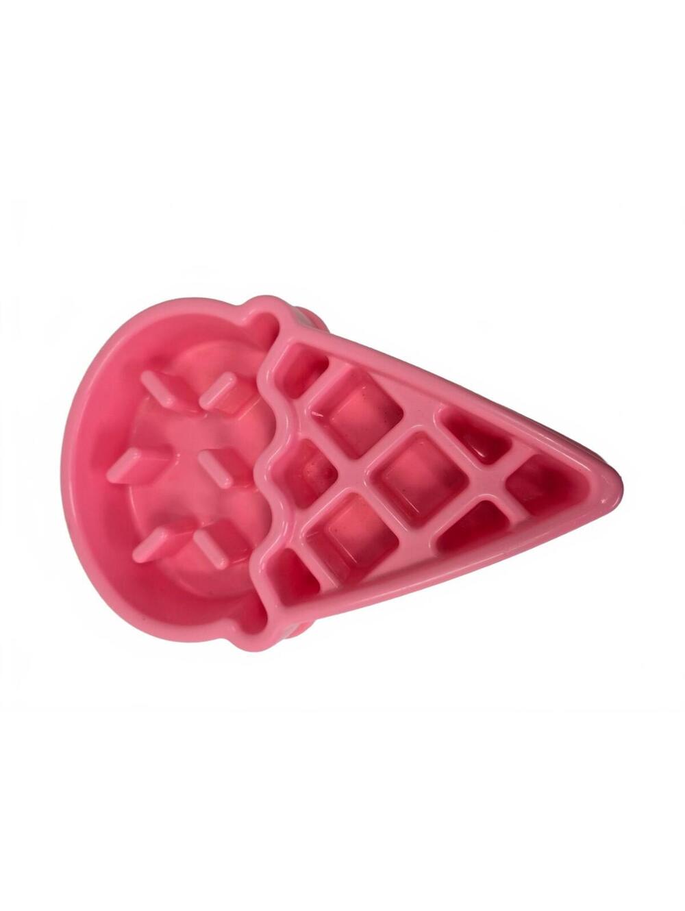 Pink Ice Cream Cone Shaped Slow Dog Food Bowl